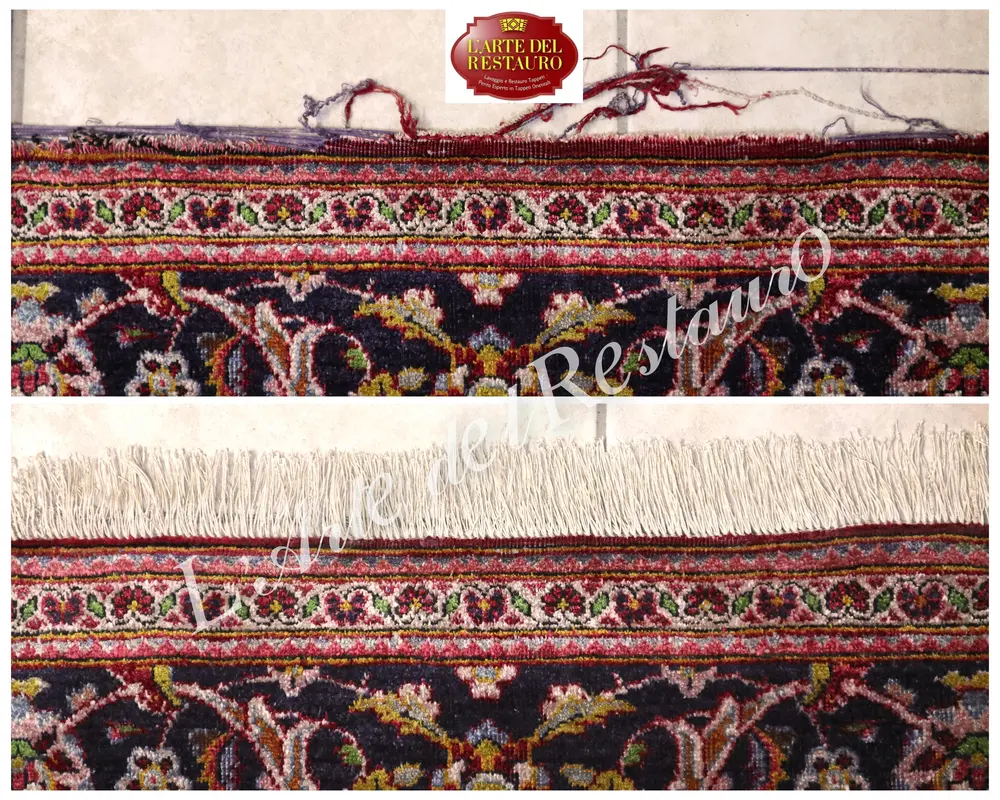 Rinfilatura frange tappeti orientali
