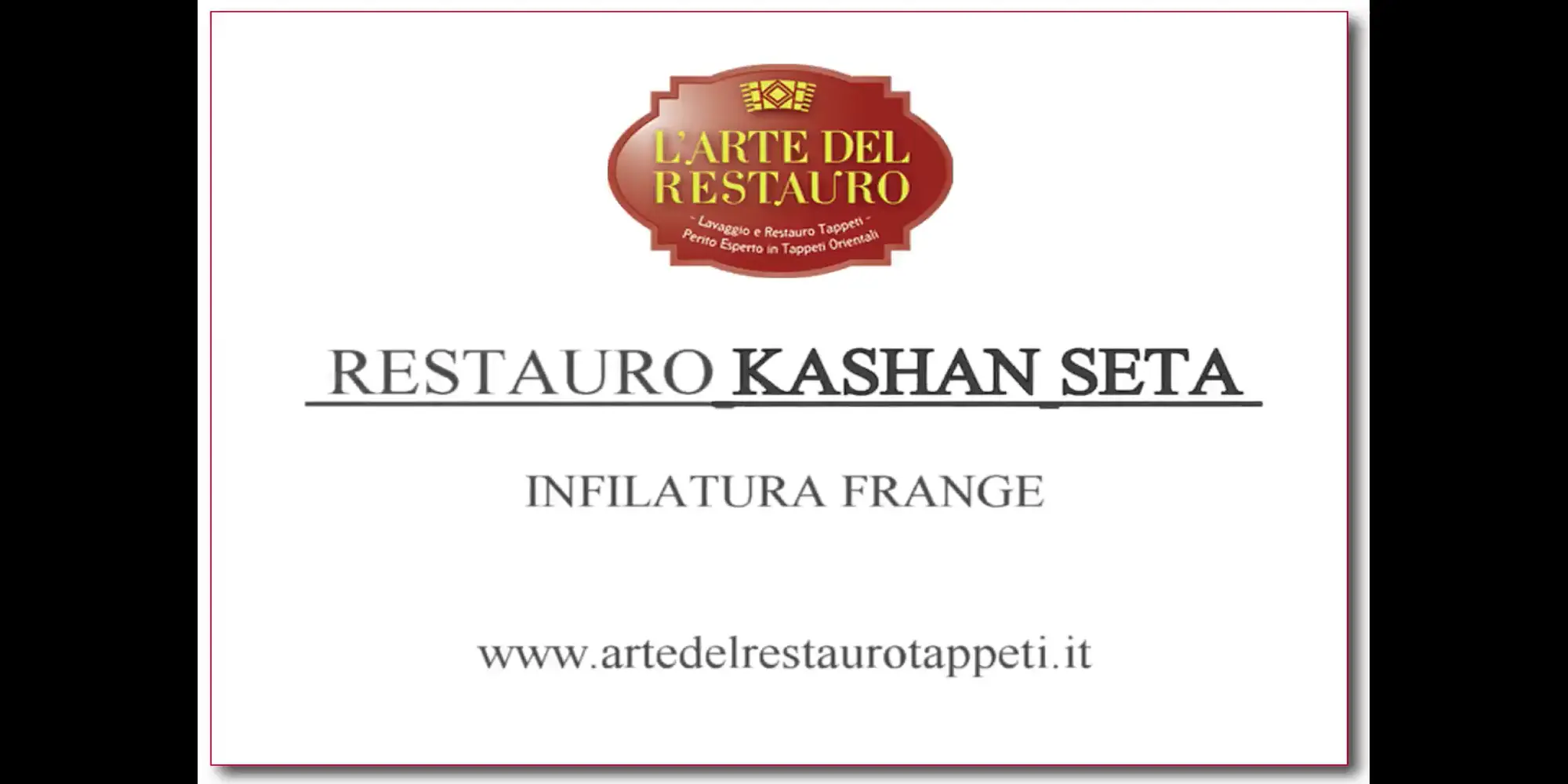 Infilatura frange tappeto Kashan in seta